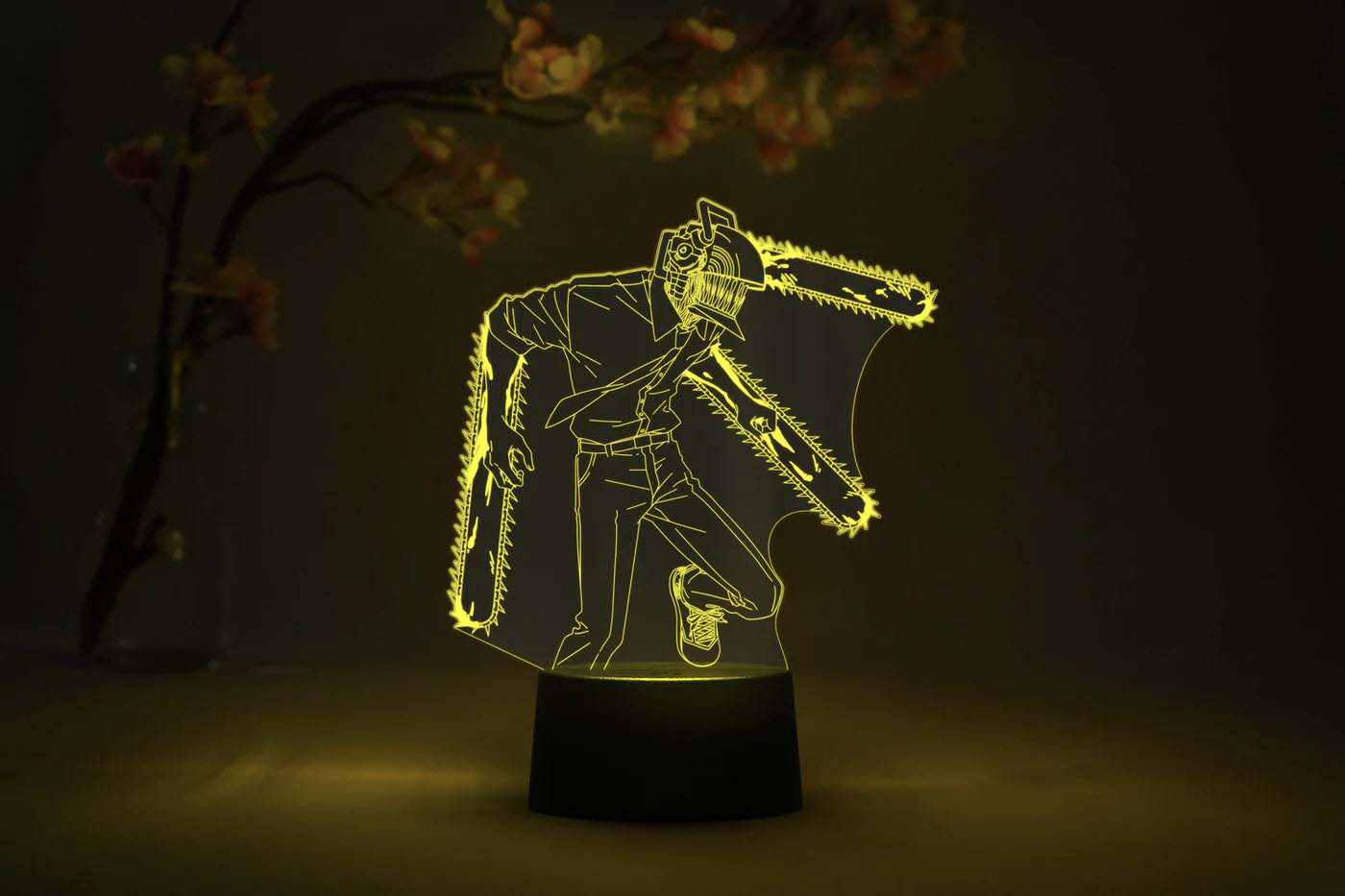 3D Chainsaw man LED light lamp