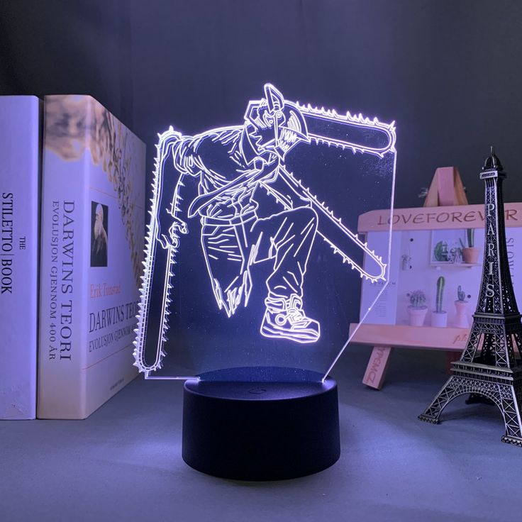 3D Chainsaw man LED light lamp
