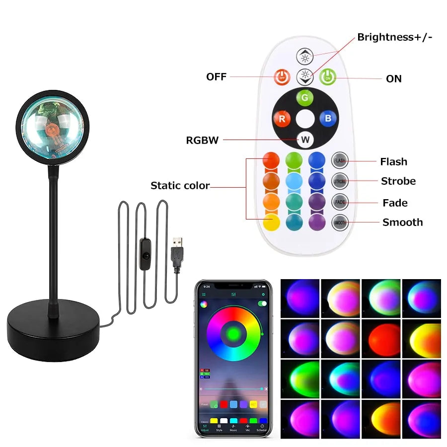 Smart Sunset Projection Lamp