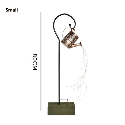 Solar Garden Kettle Lamp - Wrought Iron Outdoor Lighting