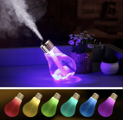 Light Bulb Air Humidifier With Light